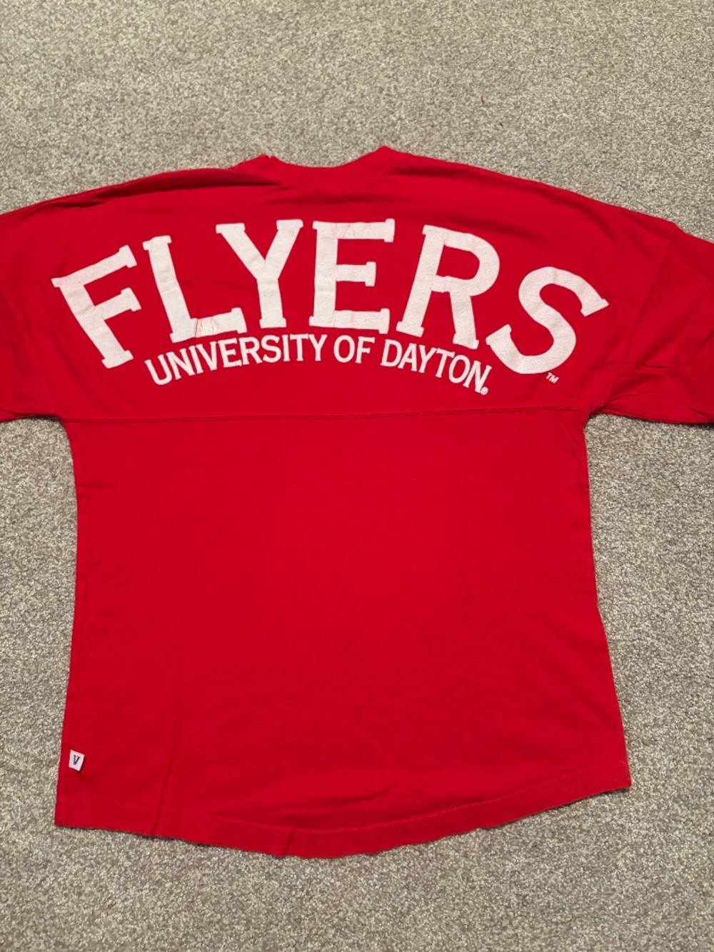 University of Dayton Flyers Venley Red Long Sleeve Shirt Small